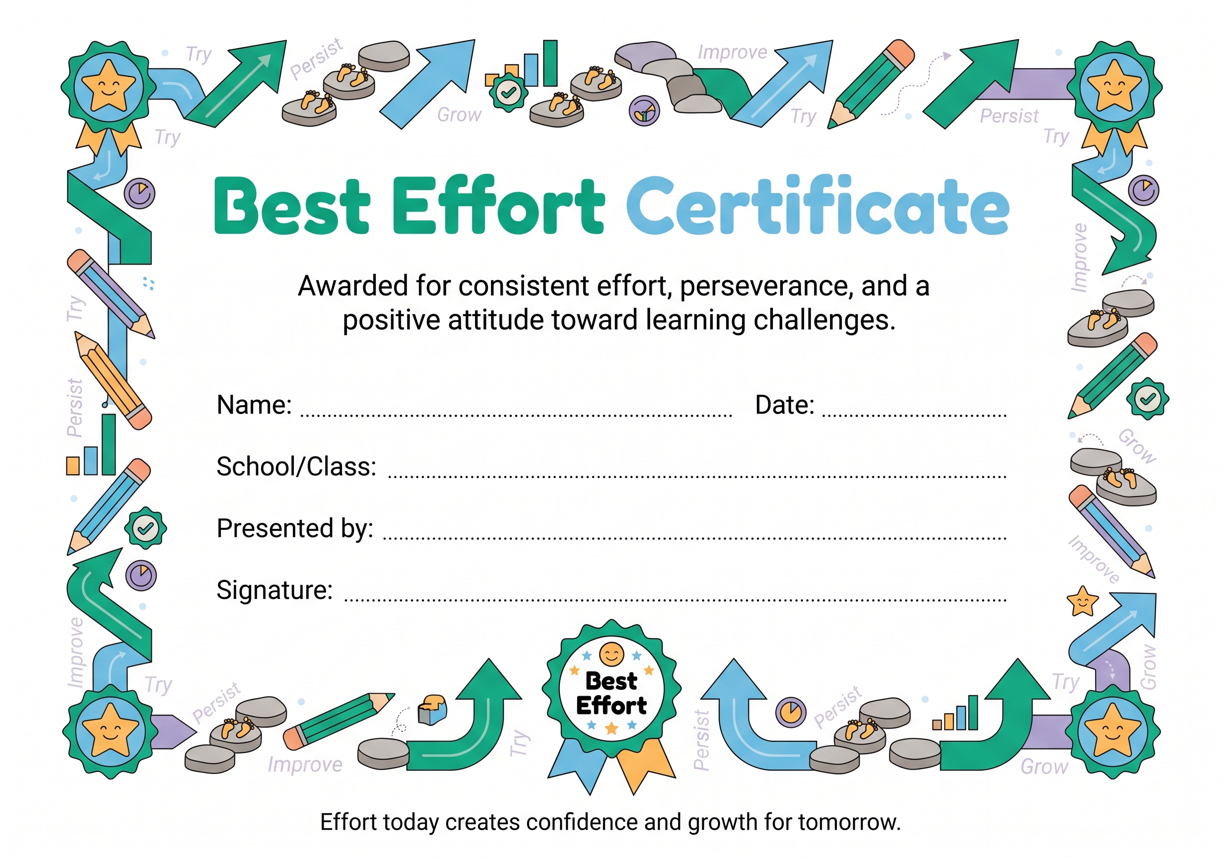 Best Effort Certificate preview