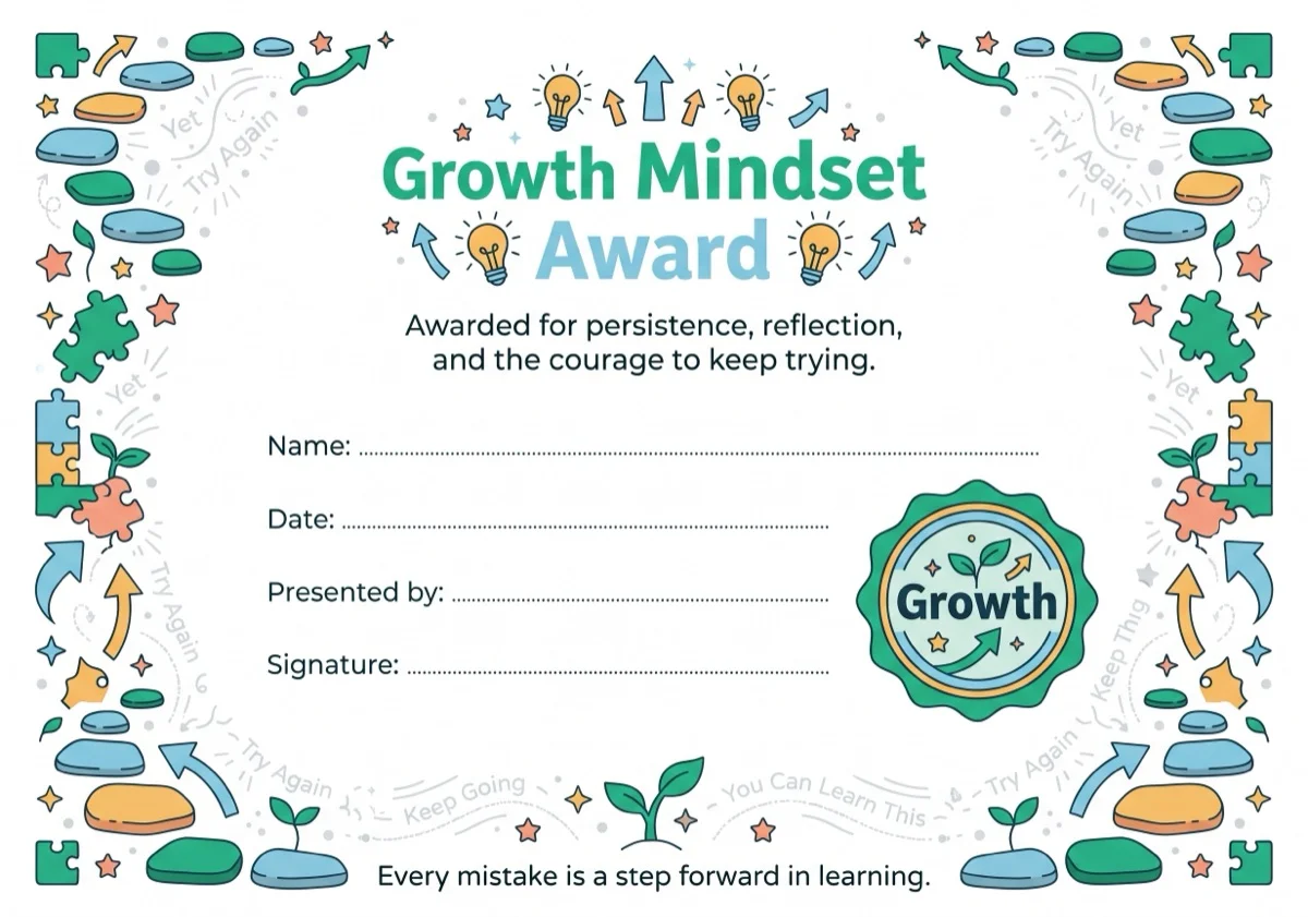Growth Mindset Award preview