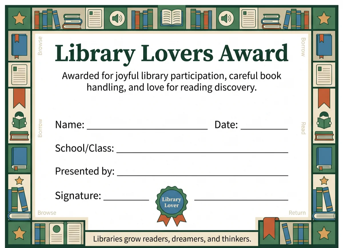 Library Lovers Award preview