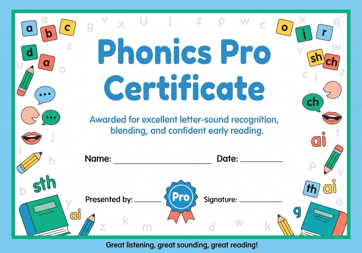 Phonics Pro Certificate preview