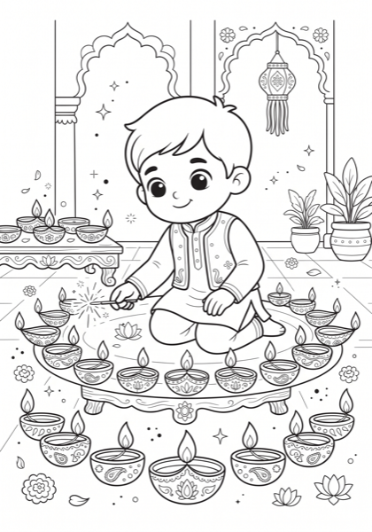 Diwali Diyas Celebration