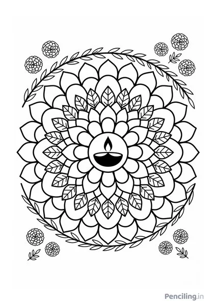 Pookalam Floral Rangoli