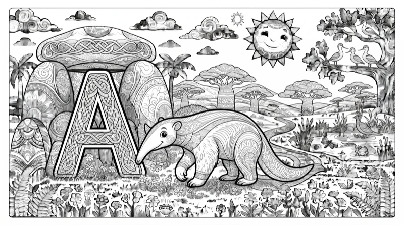 Alphabet A Forest Animal