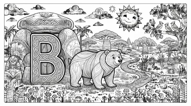 Alphabet B Forest Animal