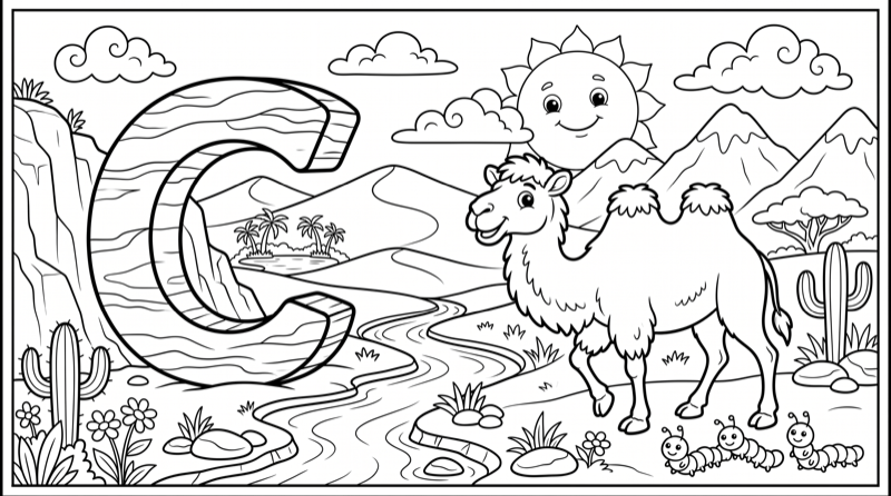 Alphabet C Colouring Page