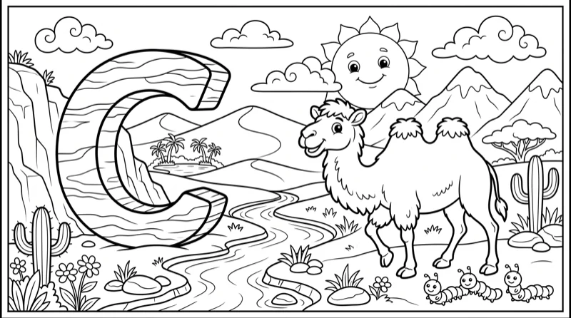 Alphabet C Colouring Page