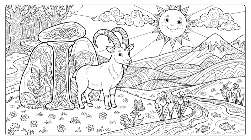 Alphabet I Colouring Page