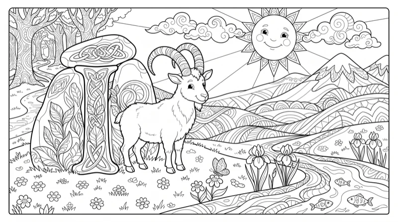 Alphabet I Colouring Page