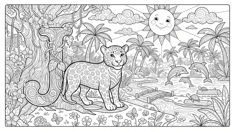 Alphabet J Colouring Page