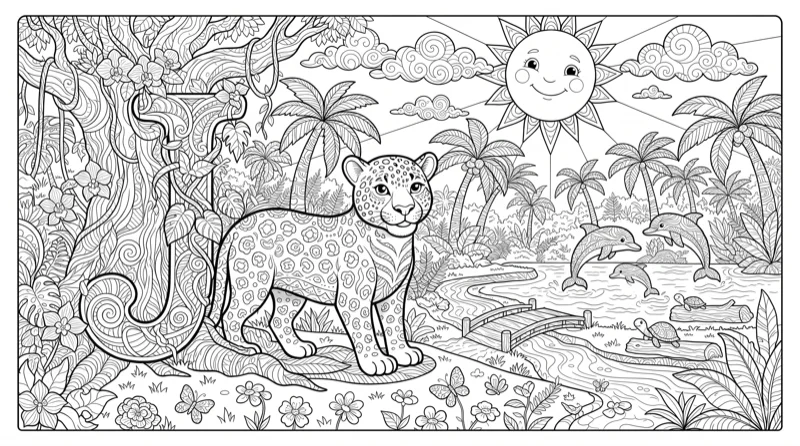 Alphabet J Colouring Page